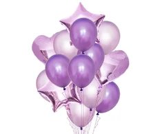 Violetinis balionų rinkinys, 14 vnt.