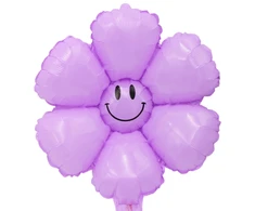 Violetinis folinis balionas Gėlytė, 43 cm
