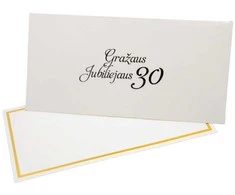 Vokas su kortele "Gražaus jubiliejaus 30" 19x9,5 cm, 190 g - Ruda