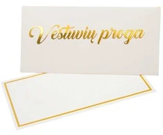 Vokas su kortele "Vestuvių proga" 19x9,5 cm, 190 g