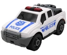 Žaislinė policijos mašina-konstruktorius - Mėlyna
