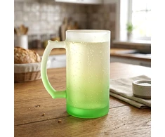 Žalias matinio stiklo bokalas, 500 ml