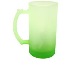 Žalias matinio stiklo bokalas, 500 ml