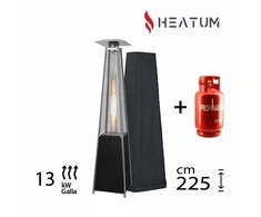 Heatum Atėnė Dujinis šildytuvas Piramidė Juoda su dujų balionu