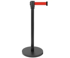 Juostinis atitvaras juodos spalvos su 300 cm raudona juosta FLEX