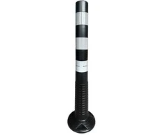 Lankstus įspėjamasis signalinis kelio stulpelis Eurostal 750 mm juodas
