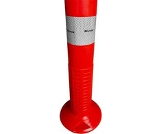 Lankstus įspėjamasis signalinis kelio stulpelis Eurostal 755mm raudonas