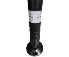 Lankstus įspėjamasis signalinis kelio stulpelis Eurostal 750 mm juodas