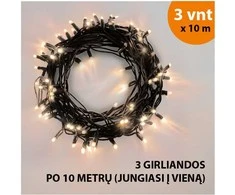Lauko ir vidaus girlianda (LED lemputės) 30 m PROLED juoda