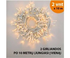 Lauko ir vidaus girlianda (LED lemputės) 20 m PROLED balta