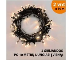 Lauko ir vidaus girlianda (LED lemputės) 20 m PROLED juoda