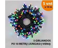 Lauko ir vidaus girlianda (LED lemputės) 50 m PROLED RGB