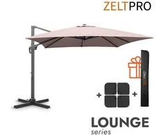 Zeltpro Lauko skėtis su padu (užvalkalas dovanų) Lounge Taupe