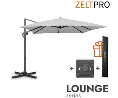 Zeltpro Lauko skėtis su Solid padu (užvalkalas dovanų) Lounge Light Pilkas