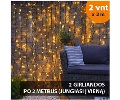 Lempučių užuolaida (girlianda) PROLED IP67 4x2 m