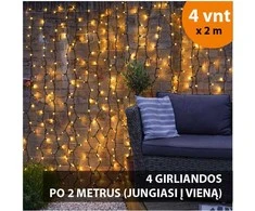 Lempučių užuolaida (girlianda) PROLED IP67 8x2 m