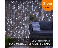 Lempučių užuolaida (šaltai baltos LED lemputės) PROLED IP67 4x2 m
