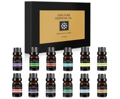 Naturalus eterinių aliejų rinkinys Bohomi Home Spa 100% Pure 12 x 5ml
