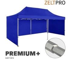 Prekybinė Palapinė 4x6 Mėlyna Zeltpro PREMIUM+ su 4 sienomis, krepšiu