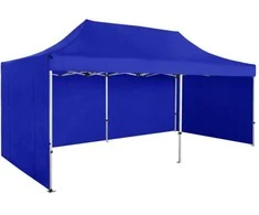 Prekybinė Palapinė 4x6 Mėlyna Zeltpro PREMIUM+ su 4 sienomis, krepšiu