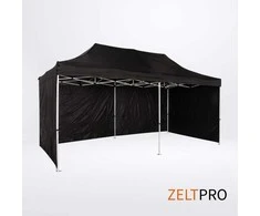 Prekybinės palapinės stogas ir sienos (4 vnt.) komplektas 3x6 Juoda Zeltpro PROFRAME
