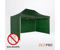 Prekybinės palapinės stogas ir sienos (4 vnt.) komplektas 3x2 Žalia Zeltpro PROFRAME