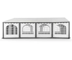 PVC Palapinė - Paviljonas Zeltpro 5 x 8 Baltas/Pilkas