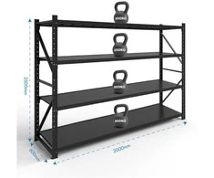 Stelažas 2500x2000x600 keturių lentynų Rehalt Systems bazinė dalis
