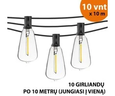 Tonro Lauko girlianda (LED lemputės) 100 m Retro