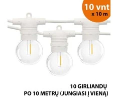 Tonro Lauko girlianda (LED lemputės) 100 m Glow balta
