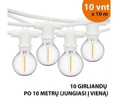Tonro Lauko girlianda (LED lemputės) 100 m Perl balta