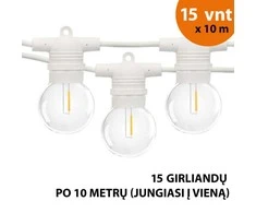 Tonro Lauko girlianda (LED lemputės) 150 m Glow balta