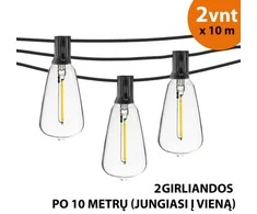 Tonro Lauko girlianda (LED lemputės) 20 m Retro