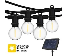 Tonro Lauko girlianda su saulės baterija (LED) Perl Juoda