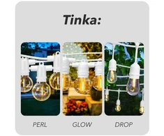 Tonro Lempučių girliandos prailginimo laidas Connect Baltas (Perl, Glow, Drop)