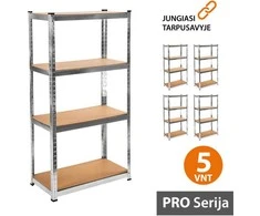 Tonro Sandėliavimo lentynos stelažai 150x75x40 PRO (5 vnt)