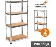Tonro Sandėliavimo lentynos stelažai 150x75x40 PRO (2 vnt)