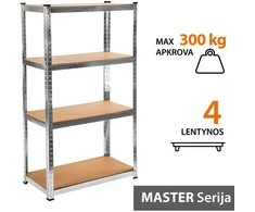 Tonro Sandėliavimo lentynos stelažai 180x120x60 MASTER (3 vnt)