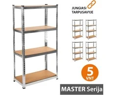 Tonro Sandėliavimo lentynos stelažai 180x120x60 MASTER (5 vnt)