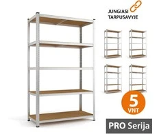 Tonro Sandėliavimo lentynos stelažai 180x90x40 PRO (5 vnt)