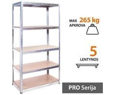 Tonro Sandėliavimo lentynos stelažai 180x90x45 PRO