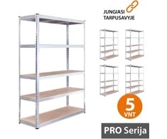 Tonro Sandėliavimo lentynos stelažai 180x90x45 PRO (5 vnt)