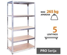 Tonro Sandėliavimo lentynos stelažai 180x90x45 PRO (2 vnt)
