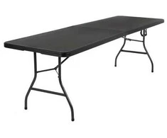 Tonro Sulankstomas stalas 150 cm Juodas
