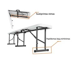 Tonro Sulankstomas suolas 180 cm