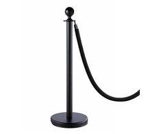 Virvinis atitvaras juodos spalvos su 150 cm juoda virve ROYAL
