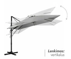 Zeltpro Lauko skėtis su padu Comfort Light Pilkas