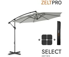 Zeltpro Lauko skėtis su padu ir užvalkalu Select Light Pilkas