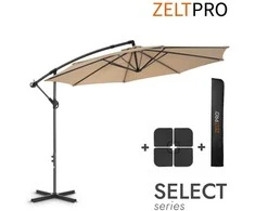 Zeltpro Lauko skėtis su padu ir užvalkalu Select Taupe