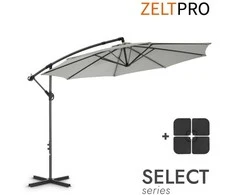 Zeltpro Lauko skėtis su padu Select Light Pilkas